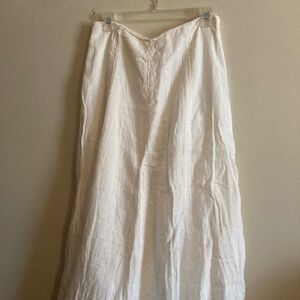 **Beautiful** Vintage Gap White Linen Maxi Skirt